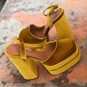 ASOS Chartreuse Platform Shoes